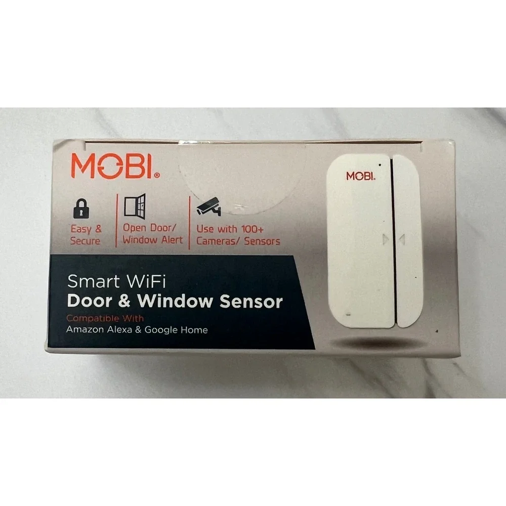 MOBI Smart WiFi Door & Window Sensor‎ White Model 70269 Alexa Google Home New